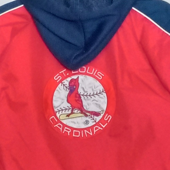 Vintage ST. Louis Cardinals MLB Hoodie Windbreaker Youth L (14-16) - Picture 6 of 7